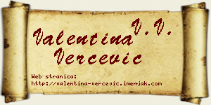 Valentina Verčević vizit kartica